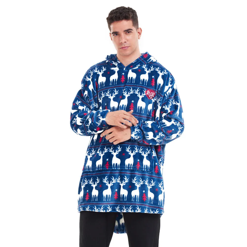 Snuggs Blanket Hoodie Dark blue Christmas