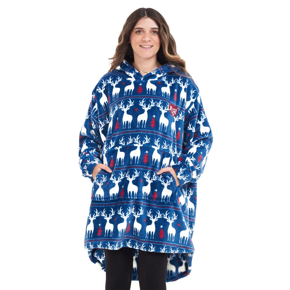 Snuggs Blanket Hoodie Dark blue Christmas