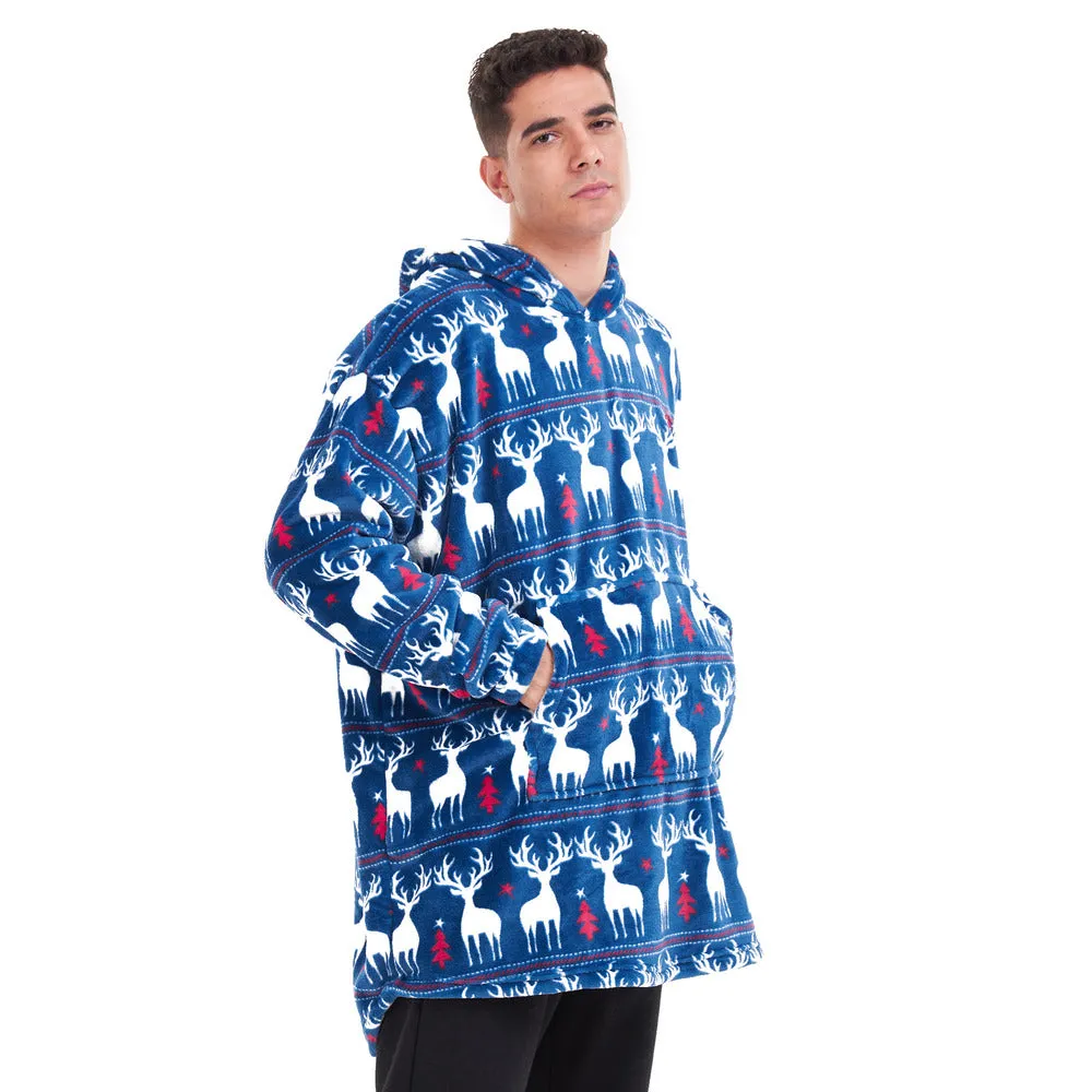 Snuggs Blanket Hoodie Dark blue Christmas