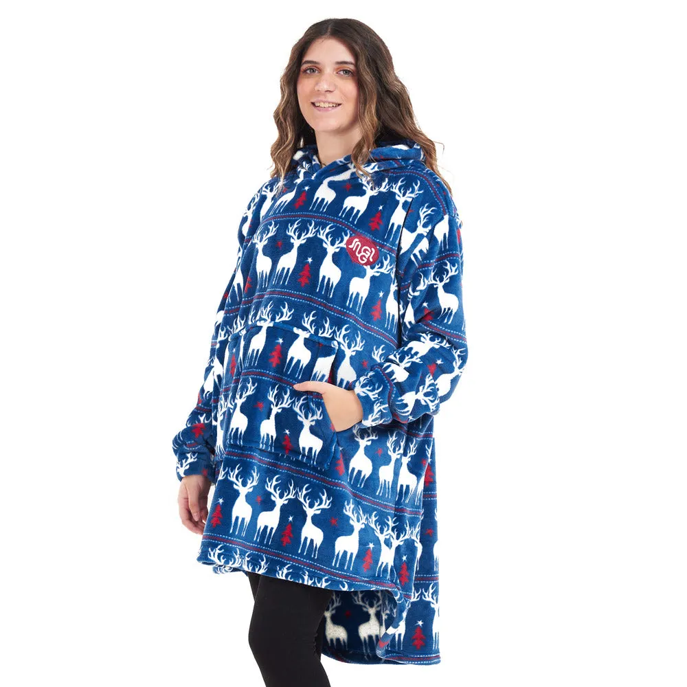 Snuggs Blanket Hoodie Dark blue Christmas