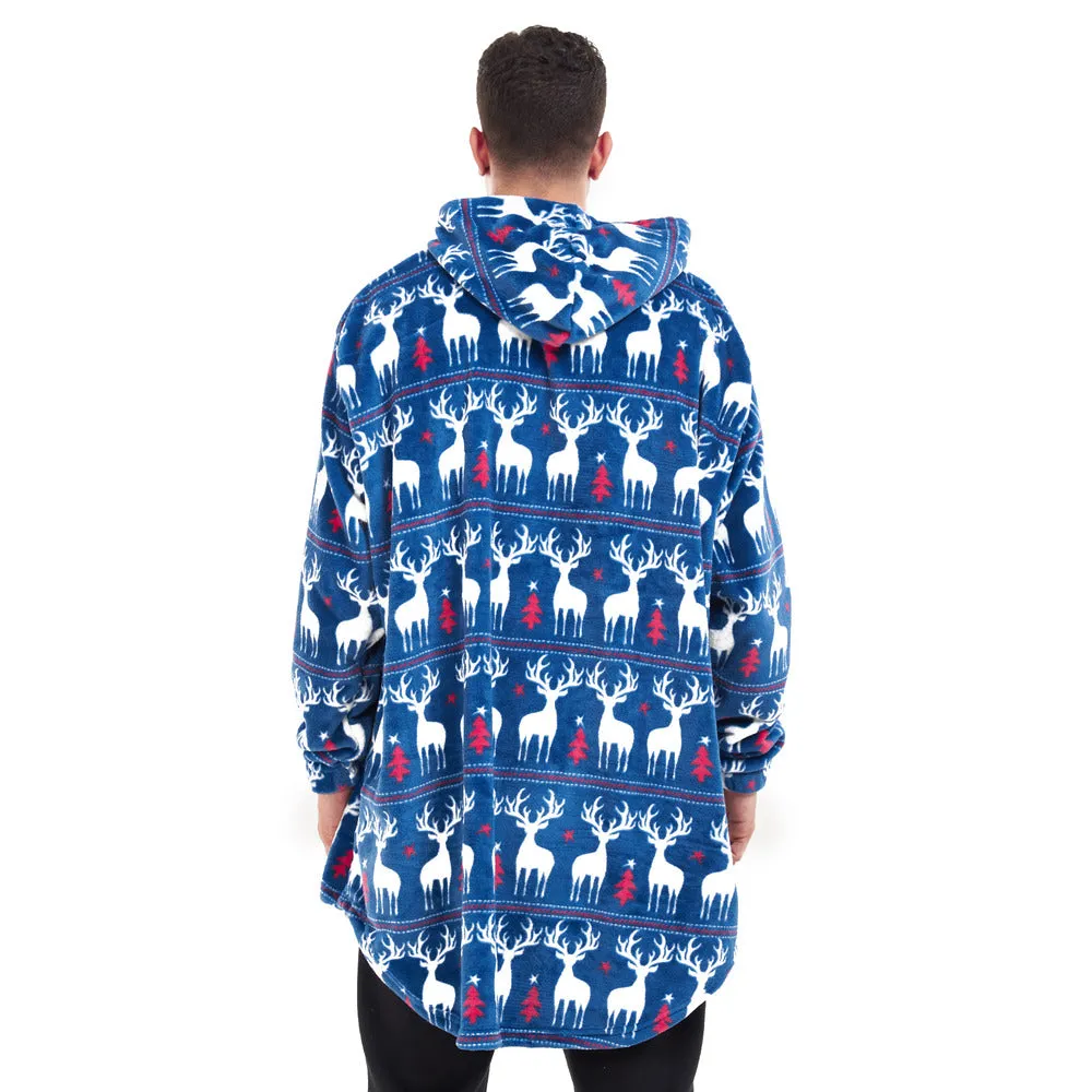 Snuggs Blanket Hoodie Dark blue Christmas
