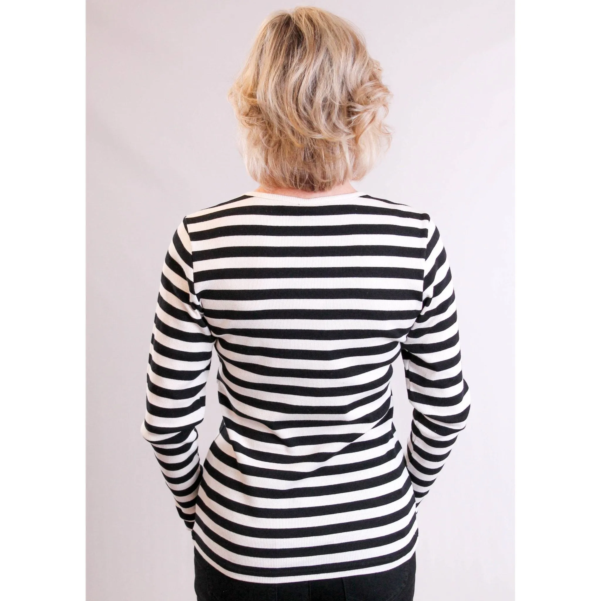 Soya Concept Long Sleeve Tee Shirt with Stripes
