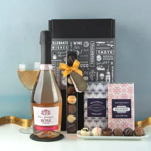 Sparkling Rosé and Belgian Chocolate Truffles