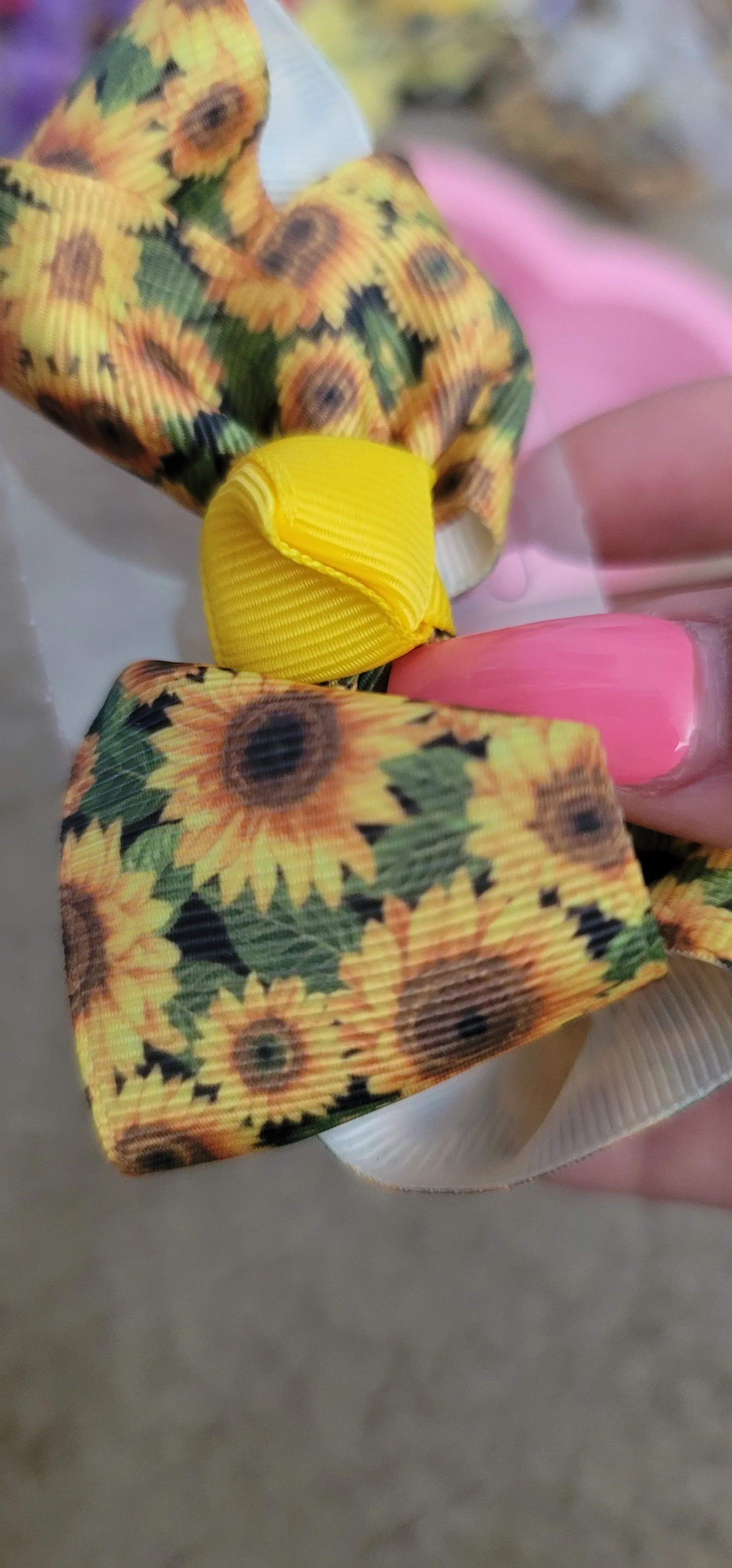 Sunflower Piggy Bow Set