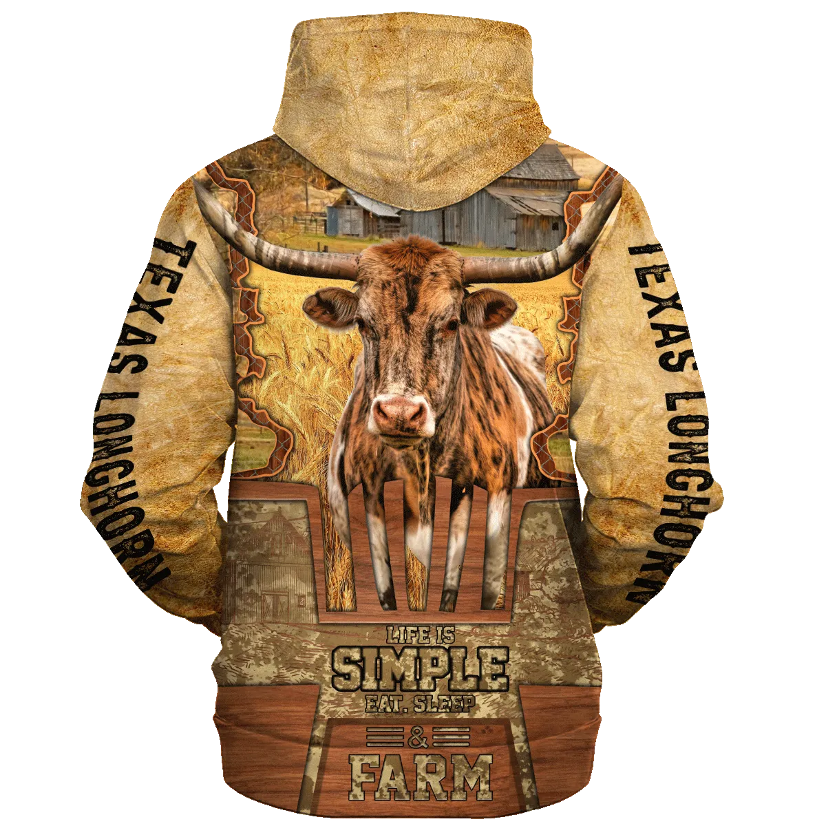 Texas Longhorn Life Is Simple A Farm Hoodie