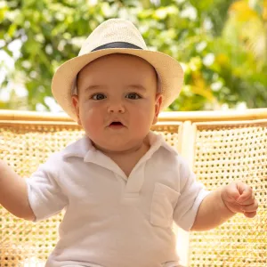 The Casa Blanca - Boys White Terry Polo