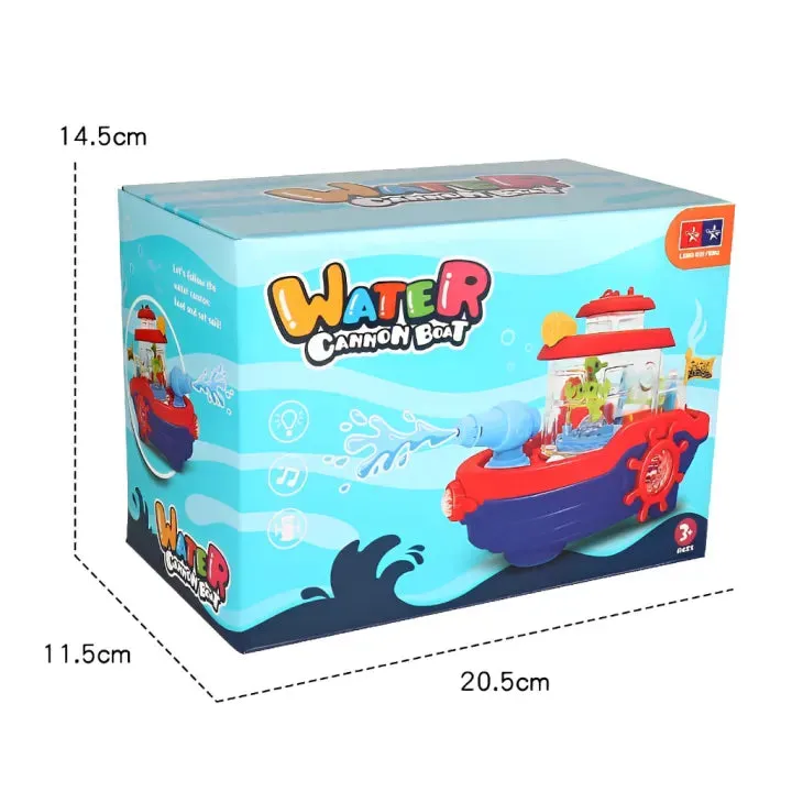 Transparent Water Cannon Boat With Light & Music