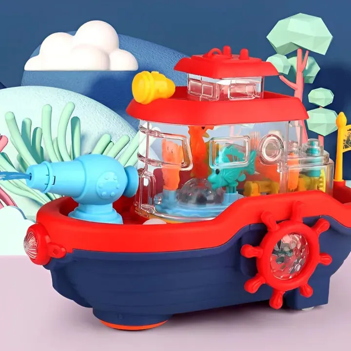 Transparent Water Cannon Boat With Light & Music