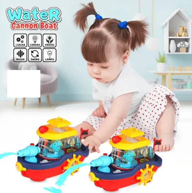 Transparent Water Cannon Boat With Light & Music