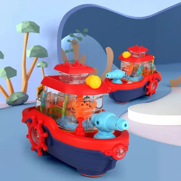 Transparent Water Cannon Boat With Light & Music