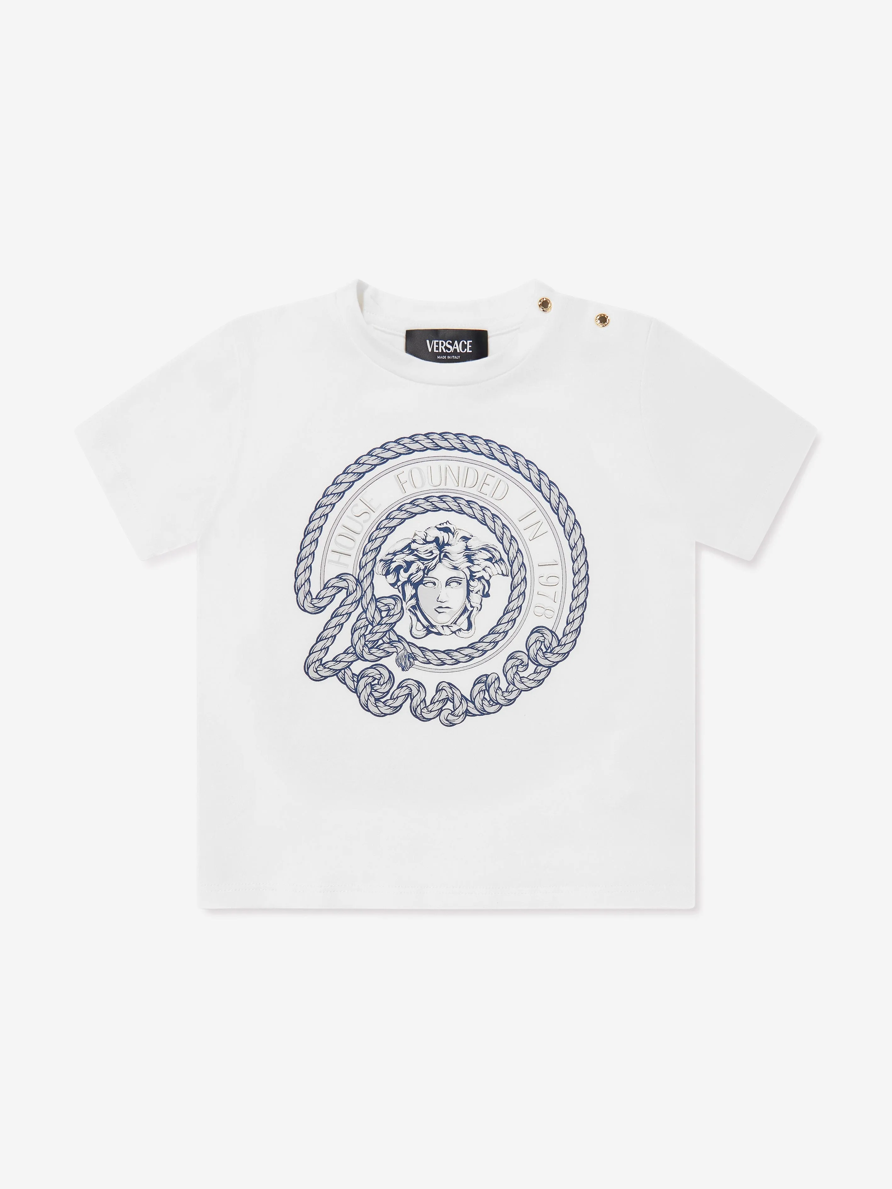 Versace Baby Boys Nautical Medusa T-Shirt in White