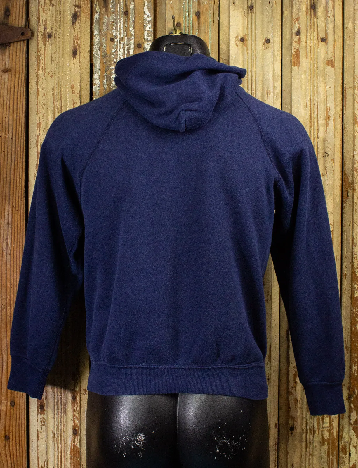 Vintage Stanford University Hoodie 70s Navy Blue Small