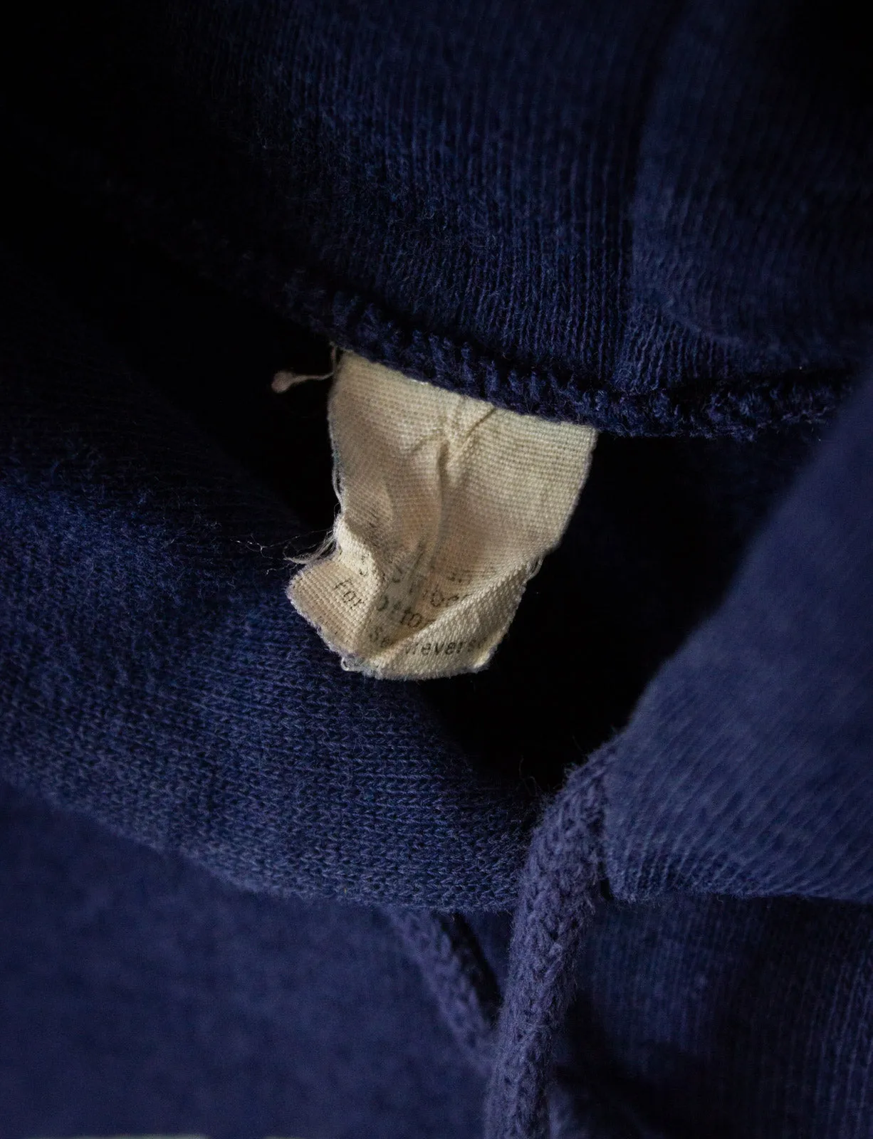 Vintage Stanford University Hoodie 70s Navy Blue Small