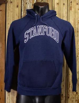 Vintage Stanford University Hoodie 70s Navy Blue Small