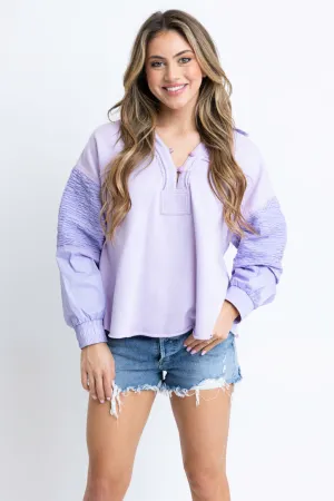 Vneck Knit Hoodie Sweatshirt