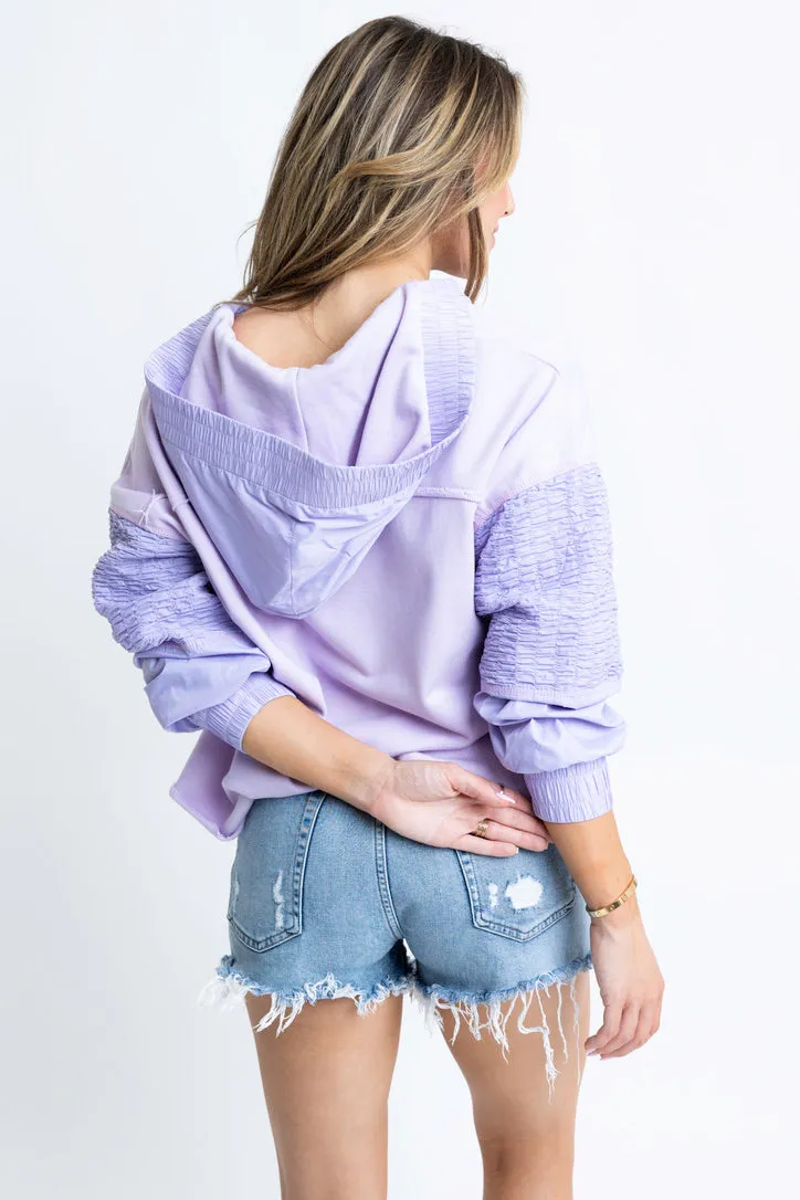 Vneck Knit Hoodie Sweatshirt