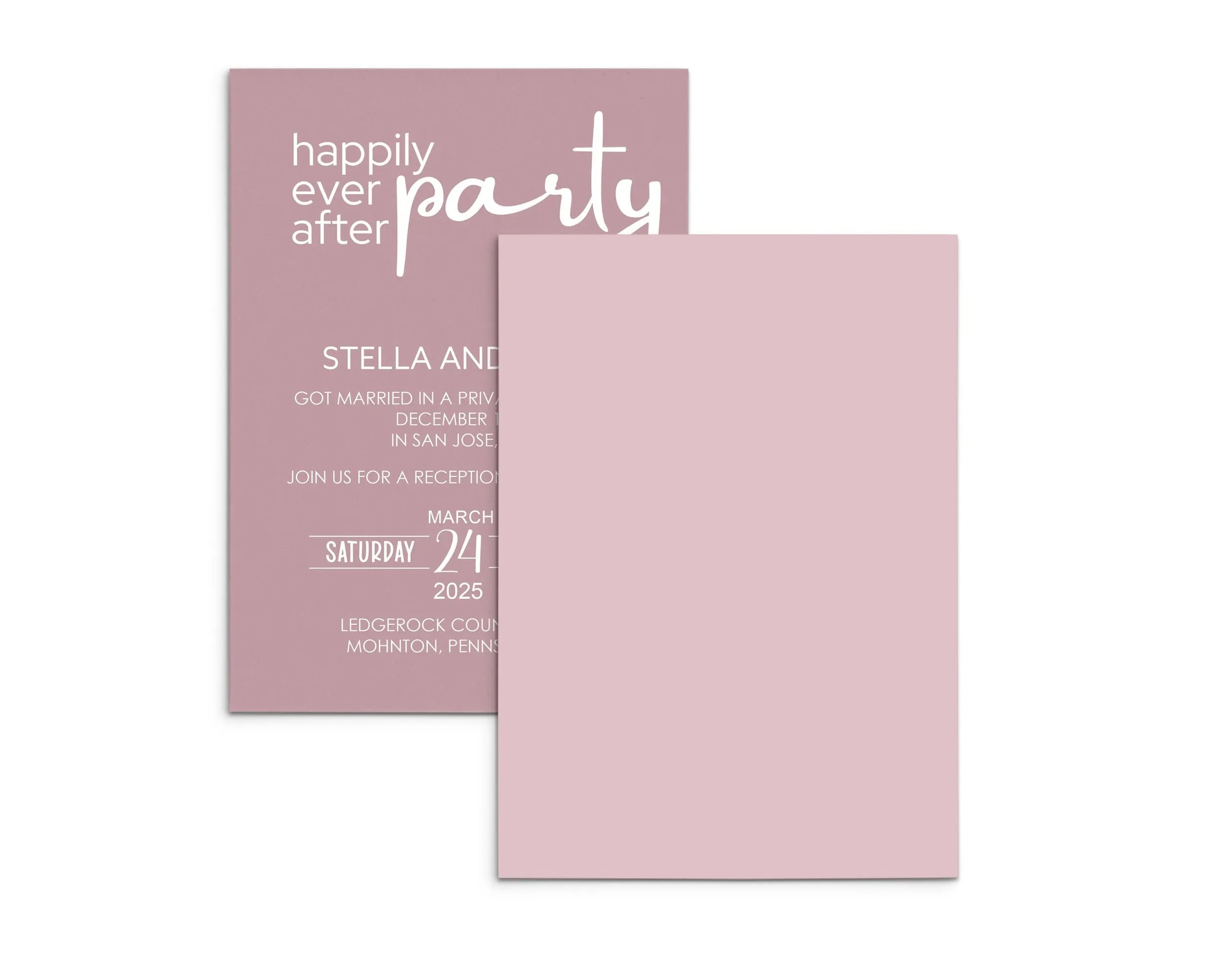 Whispering Lilac Invitations for Happily Ever After Reception Personalized